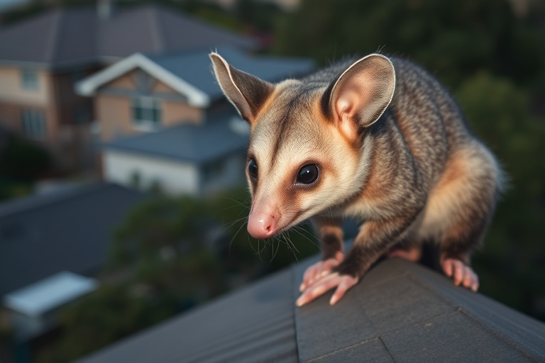 Possum in Moorabbin residential area